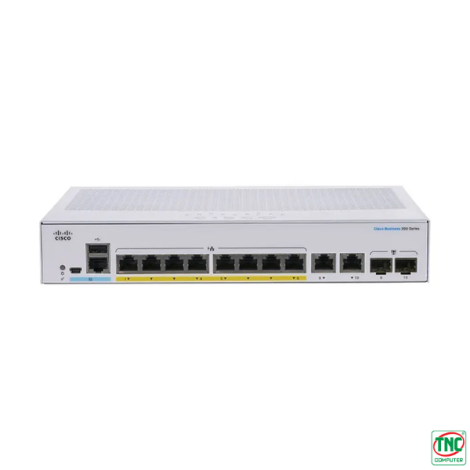 Switch Cisco PoE+ CBS350-8FP-E-2G (10 port/ 10/100/1000 Mbps/ SFP)