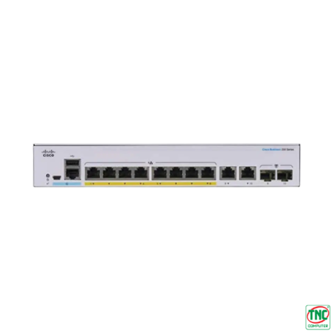 Switch Cisco PoE+ CBS350-8FP-E-2G (10 port/ 10/100/1000 Mbps/ SFP)