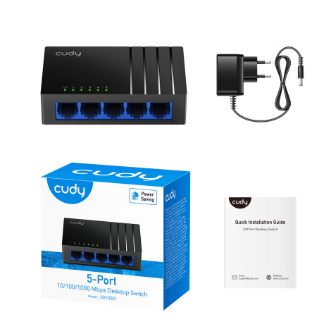 Switch Cudy GS105D (5 port/ 10/100/1000 Mbps)