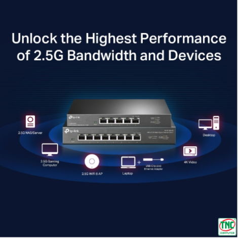 Switch TP-Link TL-SG105-M2 (5 port/ 2.5 Gbps)