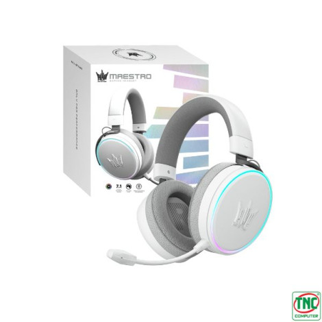 Tai nghe Galax Gaming HOF Maestro H1 RGB (Matte White)