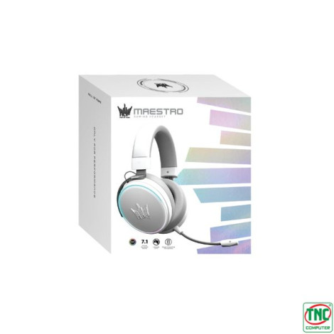 Tai nghe Galax Gaming HOF Maestro H1 RGB (Matte White)