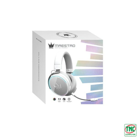 Tai nghe Galax Gaming HOF Maestro H1 RGB (Piano White)