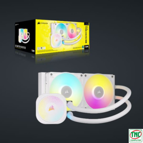 Tản nhiệt nước 2 Fan Corsair iCUE LINK TITAN 240 RX RGB AIO Liquid White CW-9061020-WW