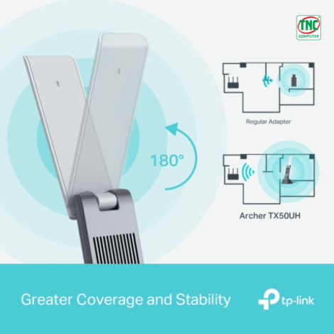 USB Wifi TP-Link Archer TX50UH (2976 Mbps/ Wifi 6/ 2.4/5 GHz)