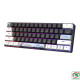 Bàn phím cơ Gaming không dây E-DRA EK361W Snow màu Trắng Xám