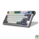 Bàn phím cơ Gaming không dây Darmoshark K8 Trio-mode Trắng Xám RGB ,Hotswap KB-DMS-000002