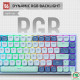 Bàn phím Gaming cơ không dây Machenike Air50-B84W Tri-Mode RGB Xanh Trắng