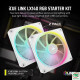 Bộ 2 Fan Case Corsair iCUE LINK LX140 RGB 140mm PWM Fans Starter Kit White CO-9051032-WW