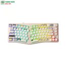 Bàn phím Gaming không dây 3 Mode LEOBOG ALICE A75 Moon Cat màu Trắng (Ramboo switch)