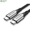 Cáp sạc nhanh Vention Cotton Braided USB-C to USB-C 3.1 dài 1.5m TAA-HG