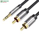 Cáp Vention Jack 3.5mm to 2*RCA dài 1.5m Metal Type BCF-BG