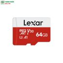 Thẻ nhớ MicroSD Lexar UHS-I 64GB C10, U3, V30, A1, 100MB/s LMSESXX064G-BNAAU (Kèm adapter)