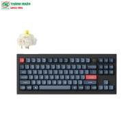 Bàn phím cơ không dây Keychron V1M-D4 V1 Max Swappable RGB Backlight Banana Switch Carbon Black