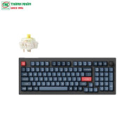 Bàn phím cơ không dây Keychron V5M-D4 V5 Max Swappable RGB Backlight Banana Switch Carbon Black