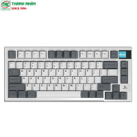 Bàn phím cơ Gaming không dây Darmoshark K8 Trio-mode Trắng Xám RGB ,Hotswap KB-DMS-000002