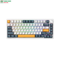 Bàn phím Gaming cơ không dây Machenike K600-B82W White Tri-mode Silver Switch