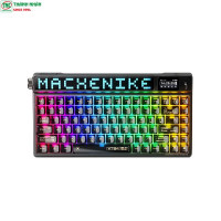 Bàn phím Gaming cơ không dây Machenike KT84-B84W Smart Screen Tri-mode Black Gateron North Pole 2.0 Yellow Switch