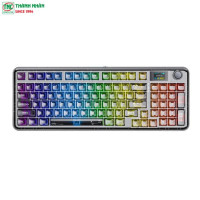 Bàn phím Gaming không dây 3 mode AULA F-NB98 màu Đen Trong suốt