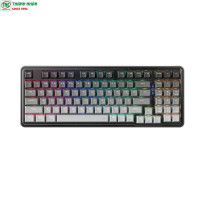 Bàn phím cơ Gaming không dây Machenike K500F-B94W Tri-Mode RGB màu Đen Xám G.Rule Crystal Switch