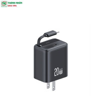 Bộ sạc nhanh kèm cáp dây rút USAMS 20W GaN CC235TC01