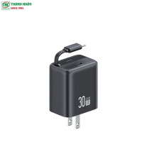 Bộ sạc nhanh kèm cáp dây rút USAMS 30W GaN CC243TC01