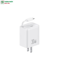 Bộ sạc nhanh kèm cáp dây rút USAMS 30W GaN CC243TC02