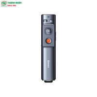 Bút trình chiếu Baseus Orange Dot Green Laser (WKCD010013) - Pin sạc