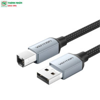 Cáp máy in Vention Cotton Braided USB 2.0 A Male to B Male dài 1.5m CTT-HG