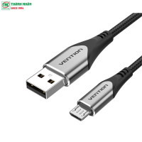 Cáp sạc điện thoại USB 2.0 A Male to Micro-B Male 3A Vention dài 1m COA-HF