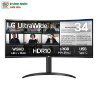 Màn hình LCD LG UltraWide 34WR55QK-B.ATV (34 inch/ 3440 x 1440/ 240 cd/m2/ 5ms/ 100Hz/ Curved)