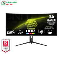 Màn hình LCD MSI MAG 342CQR E2 (34 inch/ 3440 x 1440/ 300 cd/m2/ 1ms/ 180Hz/ Curved)