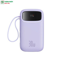 Sạc dự phòng Baseus Qpow2 Dual-Cable 20000mAh 30W Purple (P10055009513-00)