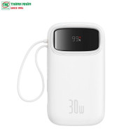 Sạc dự phòng Baseus Qpow2 Dual-Cable 20000mAh 30W White (P10055009213-00)