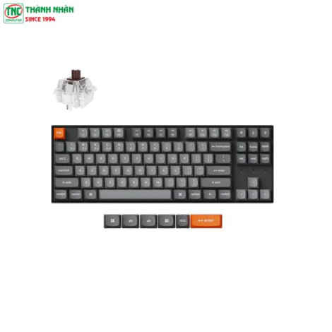 Bàn phím cơ Keychron K8M-A3 K8 Max Brown Switch Black