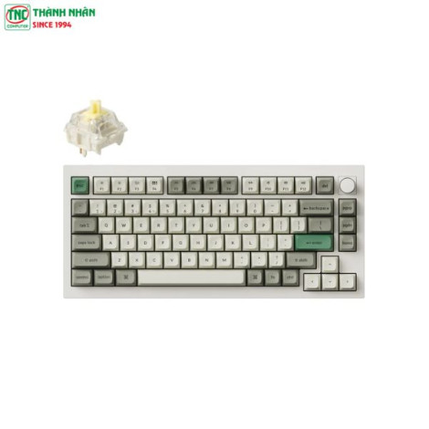 Bàn phím cơ Gaming không dây Keychron Q1M-P4 Q1 Max Swappable RGB Backlight Banana Switch Knob Version Shell White