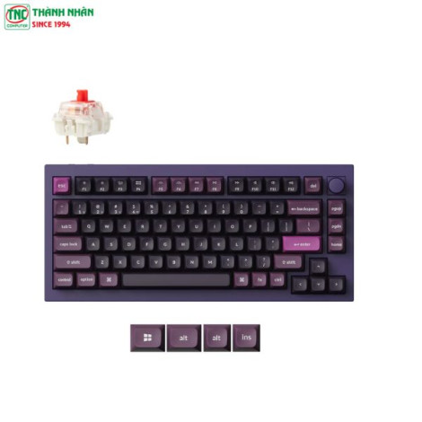 Bàn phím cơ Gaming không dây Keychron Q1M-V1 Q1 Max Swappable RGB Backlight Red Switch Knob Version Purple