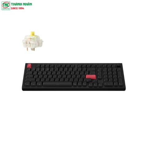 Bàn phím cơ Gaming không dây Keychron Q5M-M4S Q5 Max Swappable RGB Banana Switch Side-Printed Keycaps Knob Version Carbon Black