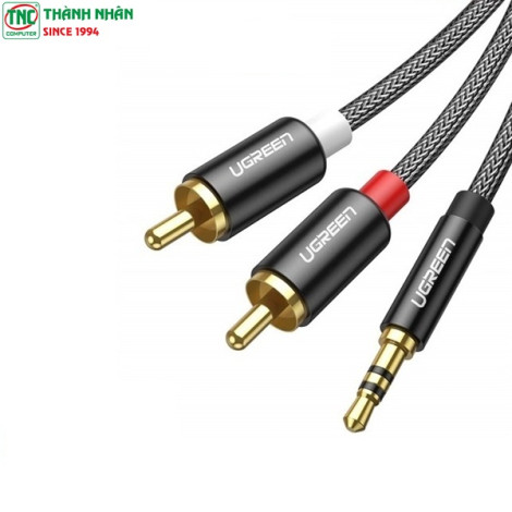 Cáp âm thanh 3,5mm ra 2 đầu RCA dài 1m Ugreen 60240