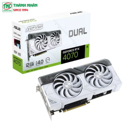 Card Màn Hình ASUS Dual GeForce RTX 4070 White Edition 12GB GDDR6X (DUAL-RTX4070-12G-WHITE)