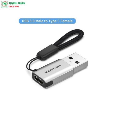 Đầu chuyển đổi USB 3.0 to Type-C VENTION CDP-H0 Gray