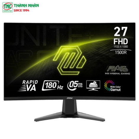 Màn hình LCD MSI MAG 27C6F (27 inch/ 1920 x 1080/ 250 cd/m2/ 0.5ms/ 180Hz/ Curved)