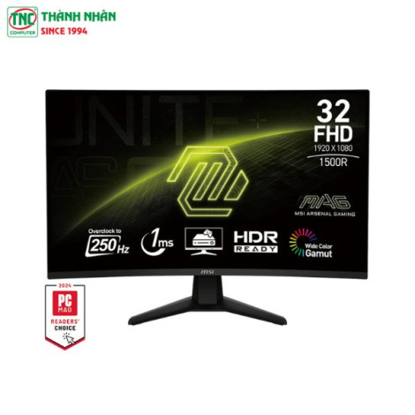 Màn hình LCD MSI MAG 32C6X (31.5 inch/ 1920 x 1080/ 250 cd/m2/ 1ms/ 250Hz/ Curved) 