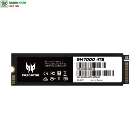 Ổ cứng SSD gắn trong ACER GM7000 4TB PCIe Gen 4x4, NVMe 1.4