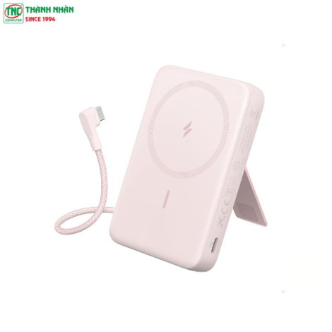 Sạc dự phòng Anker Zolo 1C 15W 10000mah kèm USB-C Pink (A1685H51)