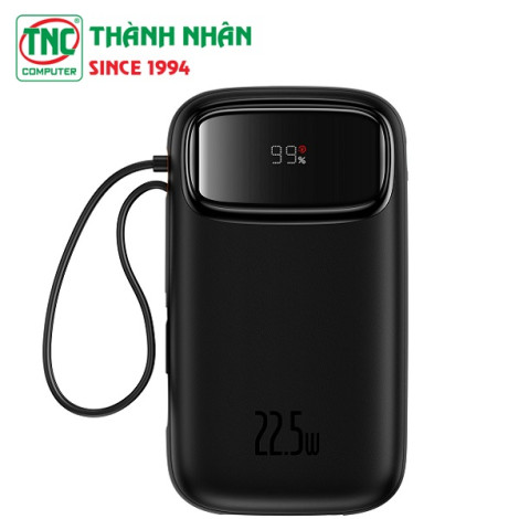 Sạc dự phòng Baseus Qpow2 Dual-Cable 10000mAh 22.5W Black - Chinese Edition (LVA037-1K-22)