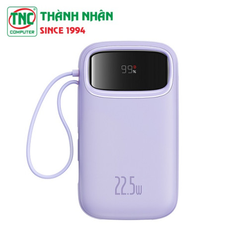 Sạc dự phòng Baseus Qpow2 Dual-Cable 10000mAh 22.5W Purple - Chinese Edition (LVA037-1V-22)