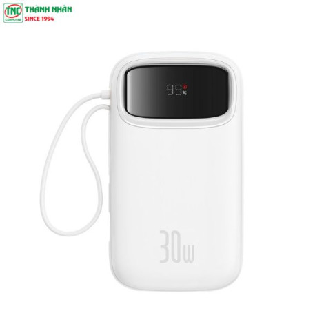 Sạc dự phòng Baseus Qpow2 Dual-Cable 20000mAh 30W White (P10055009213-00)