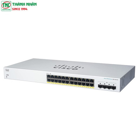 Switch PoE+ Cisco CBS220-24P-4G (24 x 1 Gbps PoE/ 4 x 1 Gbps SFP)