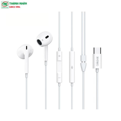 Tai nghe Yison Celebrat Wired Earphones E400 Type-C (White)